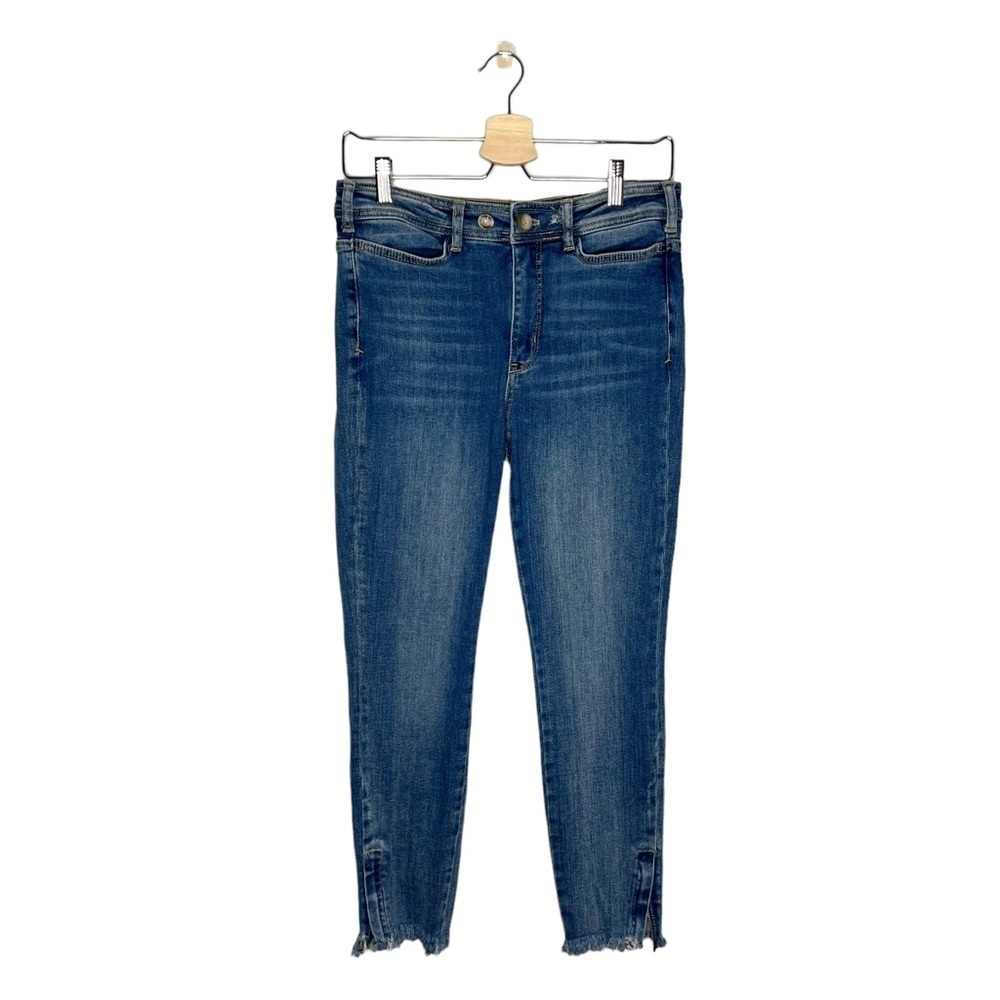 Pilcro & The Letterpress High Rise Skinny Zipper Ankle Jeans